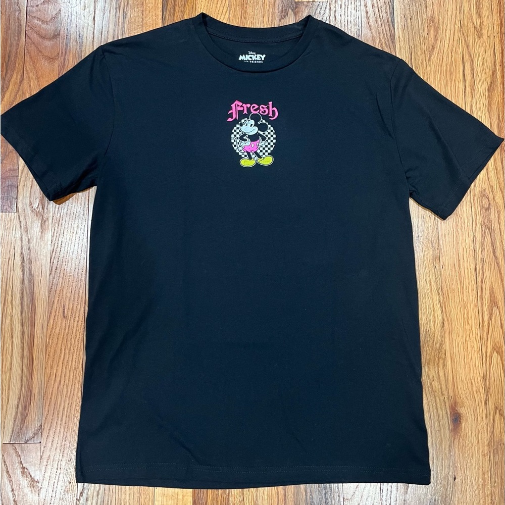 Women's Black Disney Mickey And Friends‎ Large Fresh T-Shirt